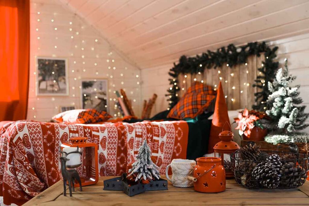 Casa decorada para navidad